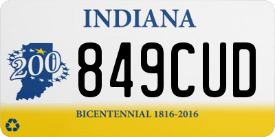 IN license plate 849CUD
