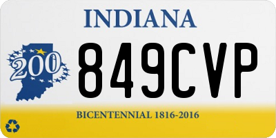 IN license plate 849CVP