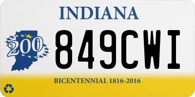 IN license plate 849CWI