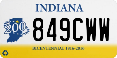 IN license plate 849CWW