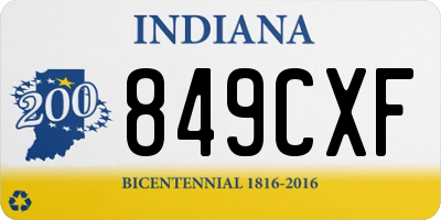 IN license plate 849CXF