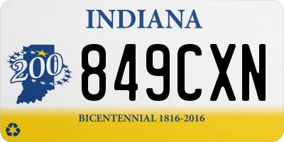 IN license plate 849CXN