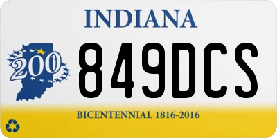 IN license plate 849DCS