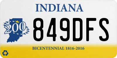 IN license plate 849DFS