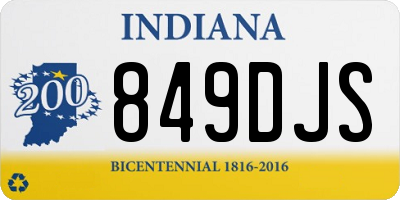 IN license plate 849DJS