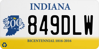 IN license plate 849DLW