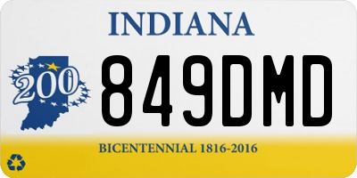 IN license plate 849DMD