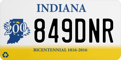 IN license plate 849DNR
