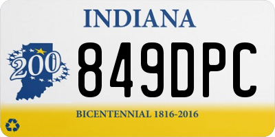 IN license plate 849DPC