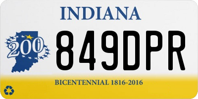 IN license plate 849DPR