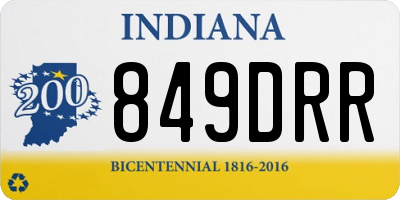 IN license plate 849DRR