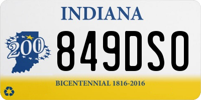 IN license plate 849DSO