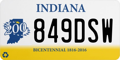 IN license plate 849DSW