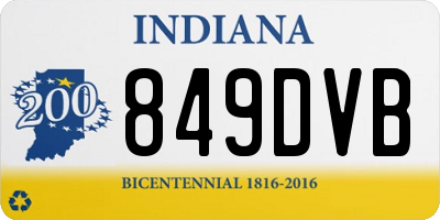 IN license plate 849DVB
