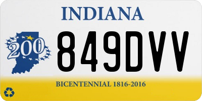IN license plate 849DVV