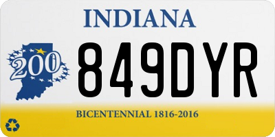 IN license plate 849DYR
