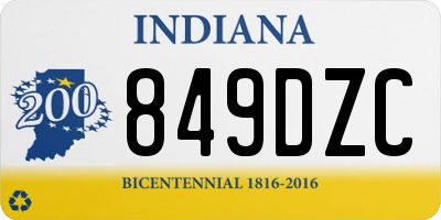 IN license plate 849DZC