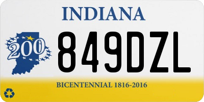 IN license plate 849DZL