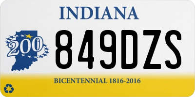IN license plate 849DZS