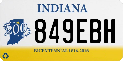IN license plate 849EBH