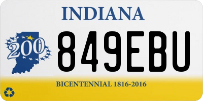 IN license plate 849EBU
