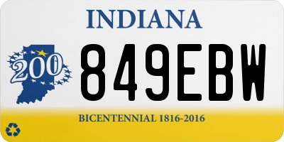 IN license plate 849EBW