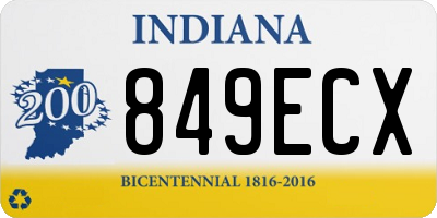 IN license plate 849ECX