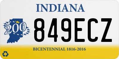 IN license plate 849ECZ