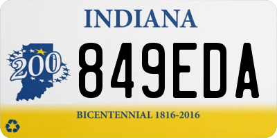 IN license plate 849EDA