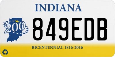 IN license plate 849EDB