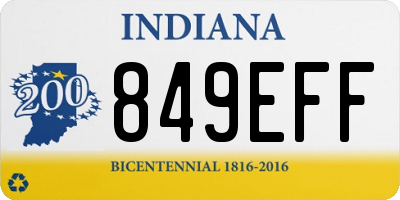 IN license plate 849EFF