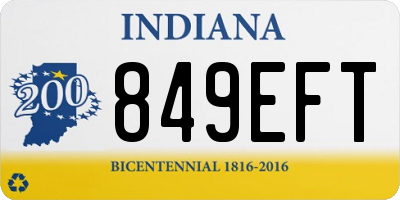 IN license plate 849EFT