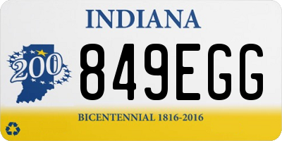 IN license plate 849EGG