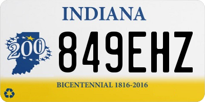 IN license plate 849EHZ