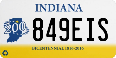 IN license plate 849EIS