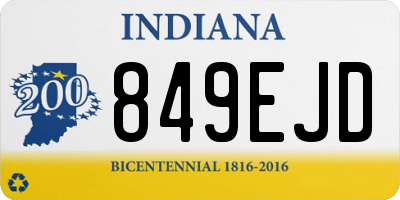IN license plate 849EJD