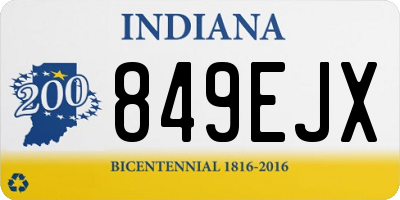 IN license plate 849EJX