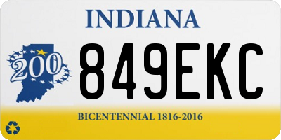 IN license plate 849EKC