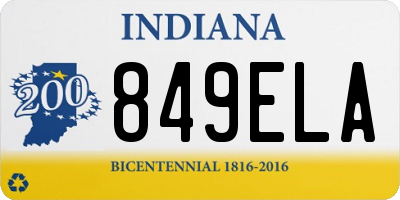 IN license plate 849ELA