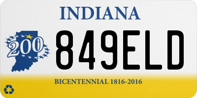 IN license plate 849ELD