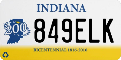 IN license plate 849ELK