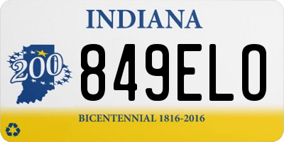 IN license plate 849ELO