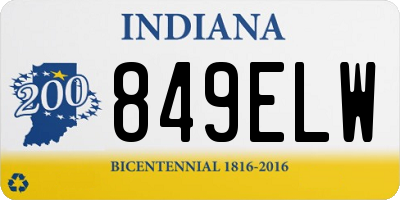 IN license plate 849ELW