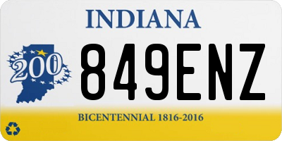 IN license plate 849ENZ