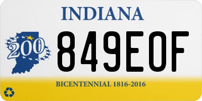 IN license plate 849EOF