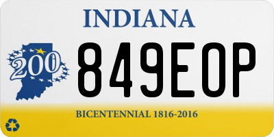 IN license plate 849EOP