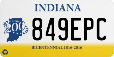 IN license plate 849EPC