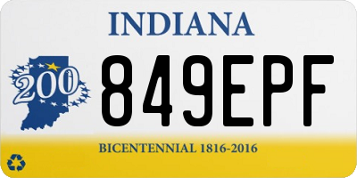 IN license plate 849EPF