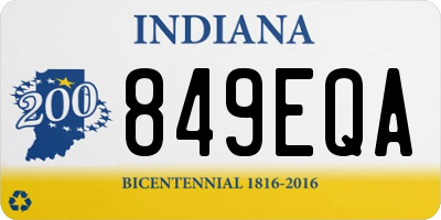 IN license plate 849EQA