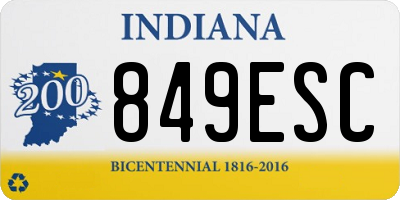 IN license plate 849ESC